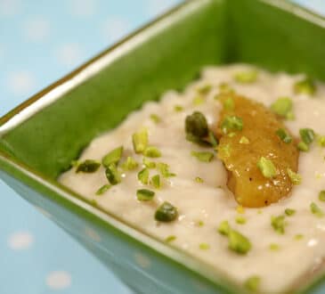 Budino di riso con salsa di mango