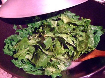 Spinaci con pomodorini