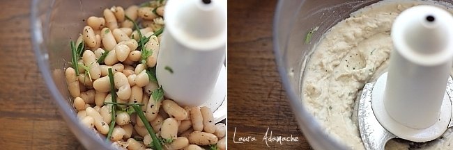 Bruschette con preparazione alla crema di fagioli