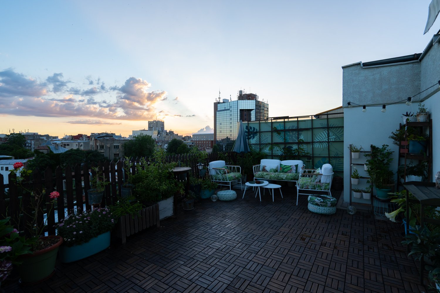 terrazza al tramonto