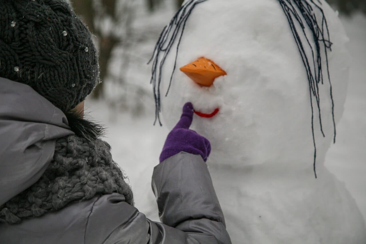 che tipo di pupazzo di neve costruire in giardino